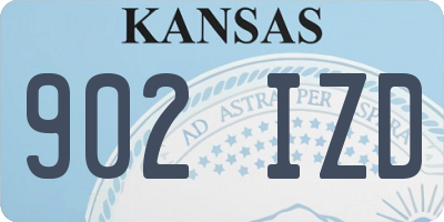 KS license plate 902IZD