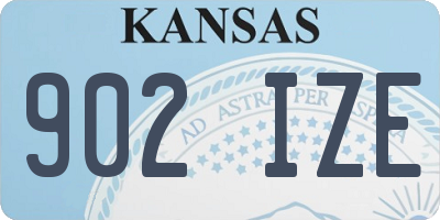 KS license plate 902IZE