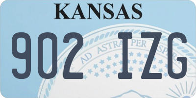 KS license plate 902IZG