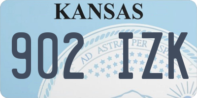 KS license plate 902IZK