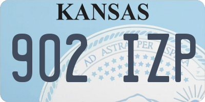 KS license plate 902IZP