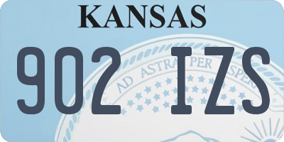 KS license plate 902IZS