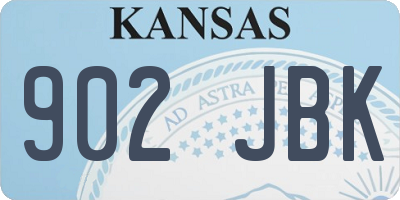 KS license plate 902JBK