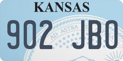 KS license plate 902JBO