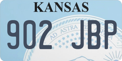 KS license plate 902JBP