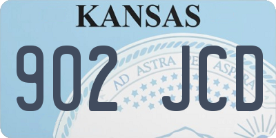 KS license plate 902JCD