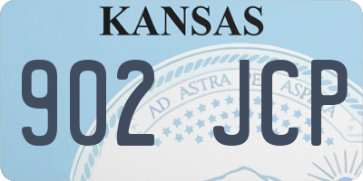 KS license plate 902JCP