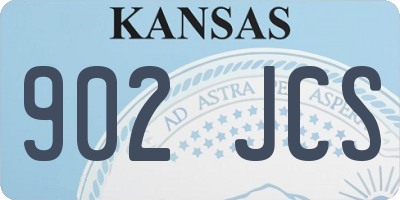 KS license plate 902JCS