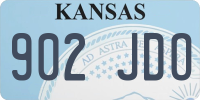 KS license plate 902JDO