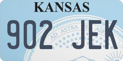 KS license plate 902JEK