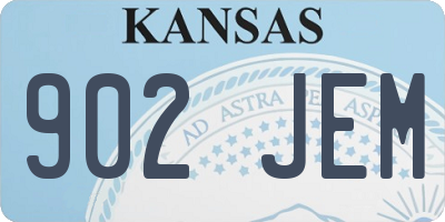 KS license plate 902JEM