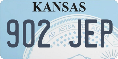 KS license plate 902JEP