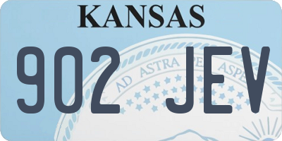 KS license plate 902JEV