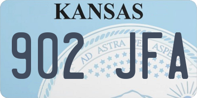 KS license plate 902JFA