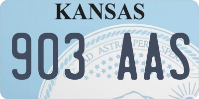 KS license plate 903AAS