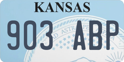 KS license plate 903ABP