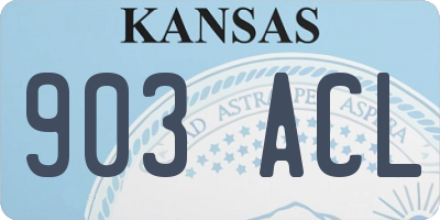 KS license plate 903ACL