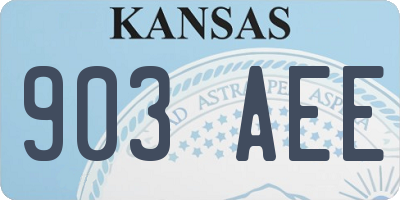 KS license plate 903AEE
