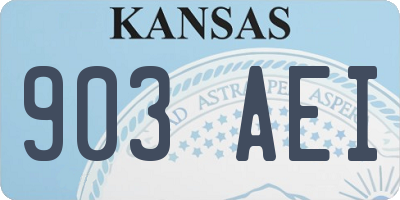 KS license plate 903AEI