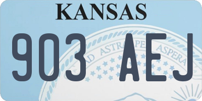 KS license plate 903AEJ