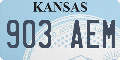 KS license plate 903AEM