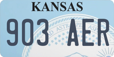 KS license plate 903AER
