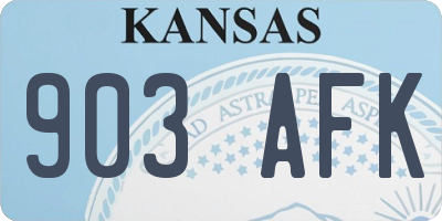 KS license plate 903AFK