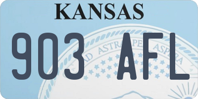 KS license plate 903AFL
