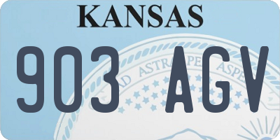 KS license plate 903AGV