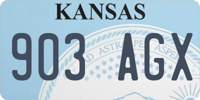 KS license plate 903AGX