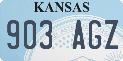 KS license plate 903AGZ
