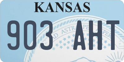 KS license plate 903AHT