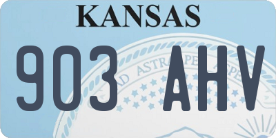 KS license plate 903AHV