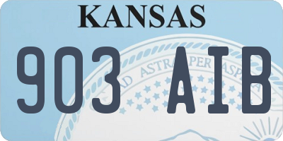 KS license plate 903AIB