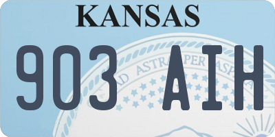 KS license plate 903AIH