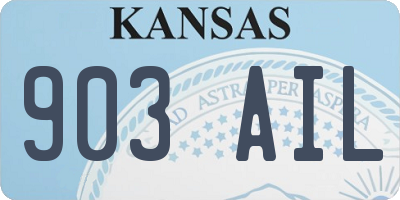 KS license plate 903AIL