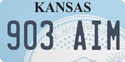KS license plate 903AIM