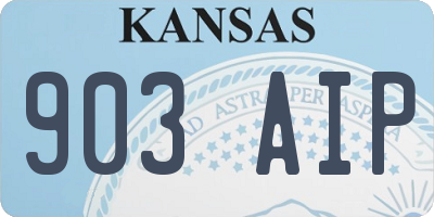 KS license plate 903AIP