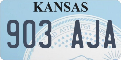 KS license plate 903AJA