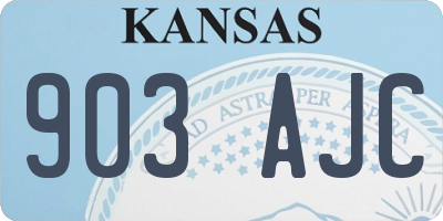 KS license plate 903AJC