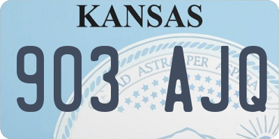 KS license plate 903AJQ