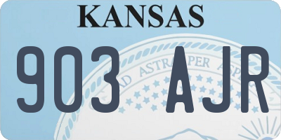 KS license plate 903AJR