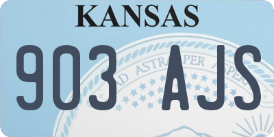 KS license plate 903AJS