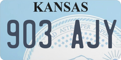 KS license plate 903AJY