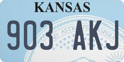 KS license plate 903AKJ