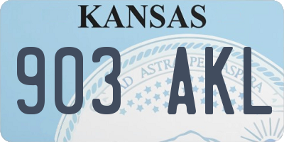 KS license plate 903AKL