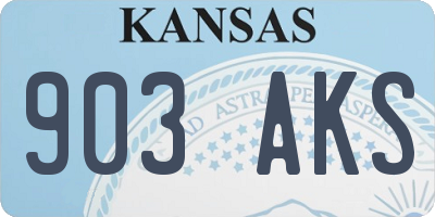 KS license plate 903AKS