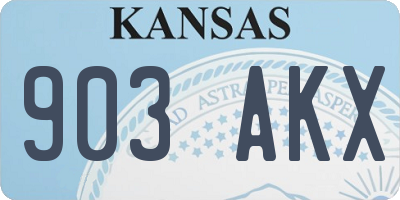KS license plate 903AKX
