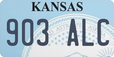 KS license plate 903ALC