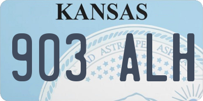 KS license plate 903ALH